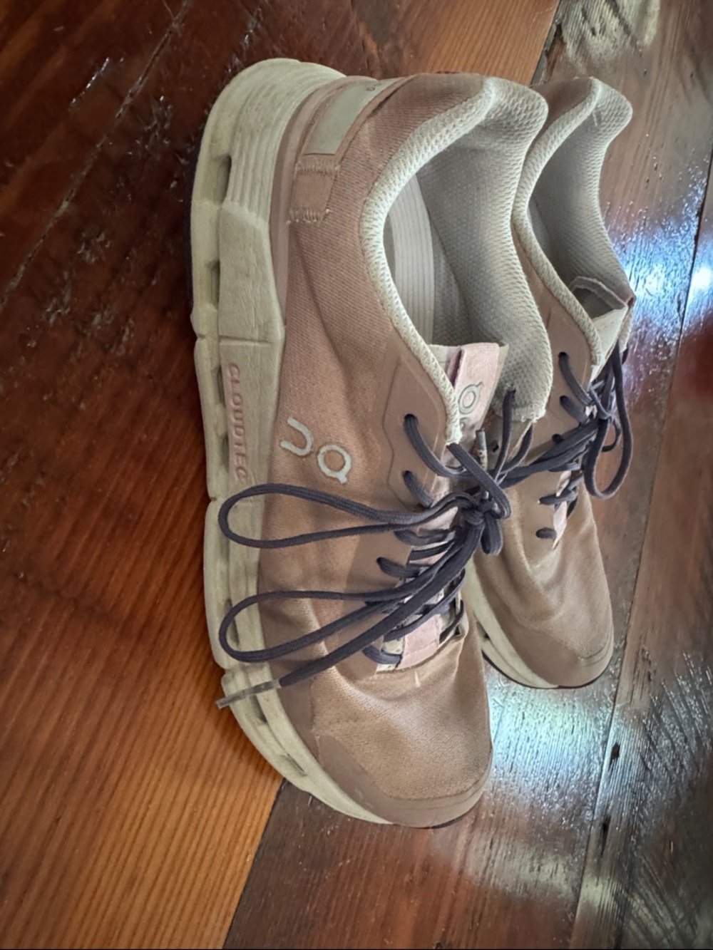 On Running Women's Beige and White CloudRunner Athletic Shoes